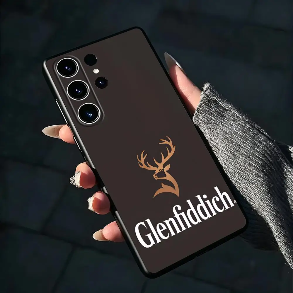 Whisky brands Glenfiddich Phone Case For Samsung Galaxy S26 S25 S24 S23 S22 S21 S20 Plus Ultra Fold A Soft Black