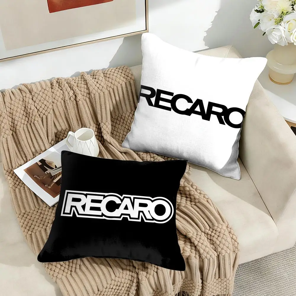 Seat Upholstery R-Recaros Cushion Cover Silky Short Plush Invisible Zipper Dustproof Sofa Pillow Case for Home Decor