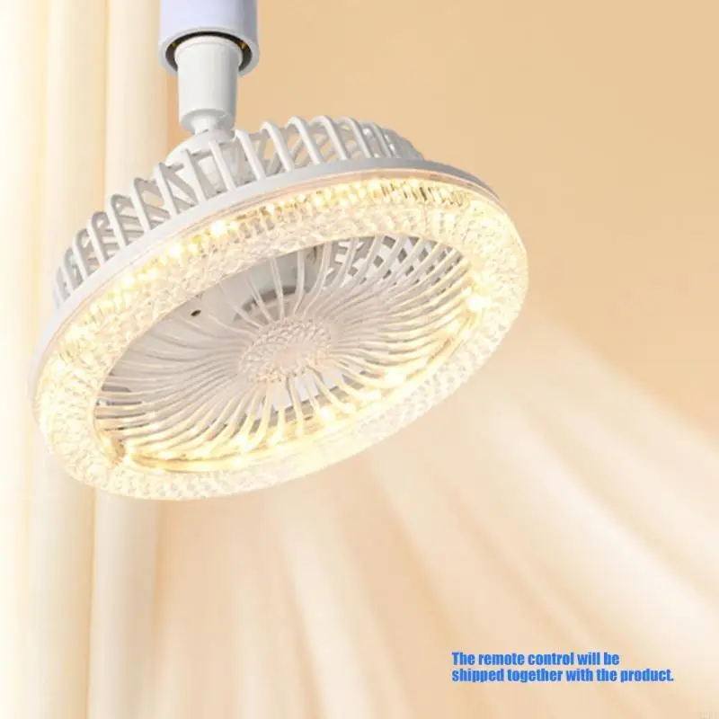 Multifunctional E27 Socket Ceiling Fan Light For Home Office Dormitory 