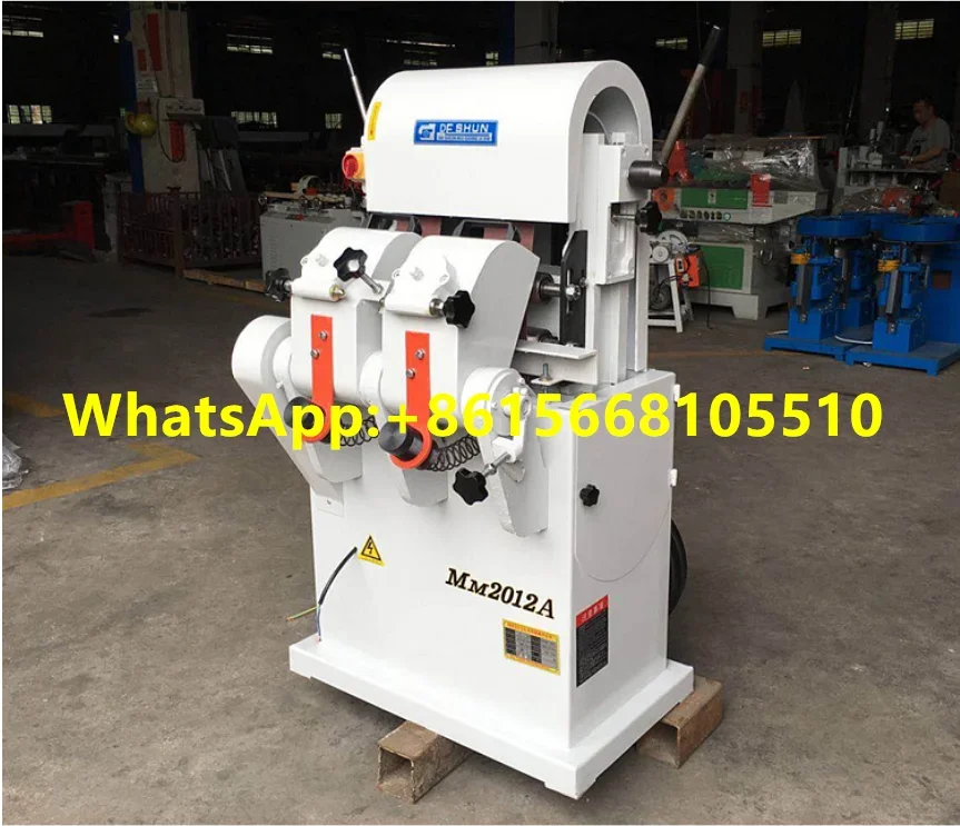 Round bar sander machine Single belt/double belt polishing machine wooden stick sanding External grinding woodworking  machinery