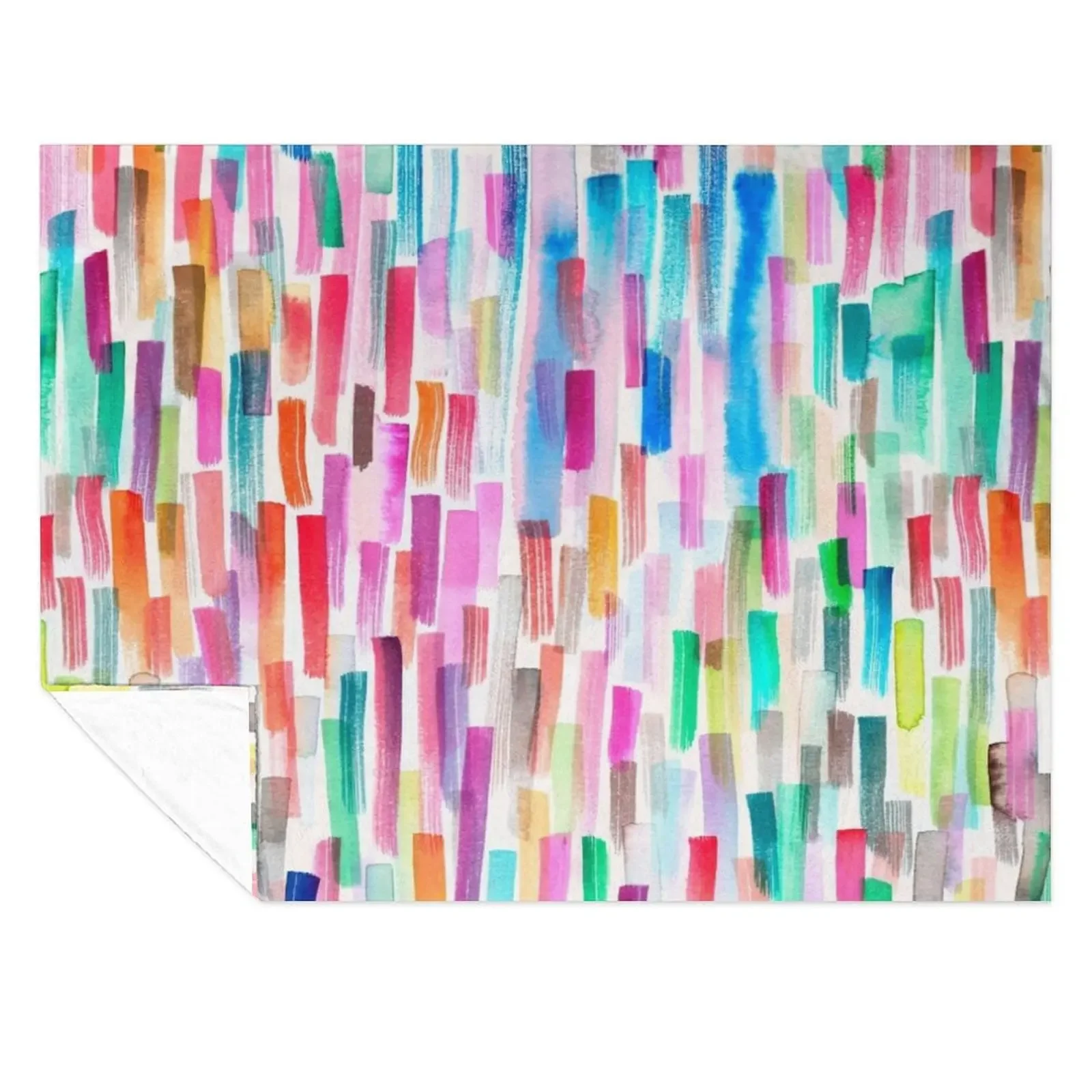 

Candy colored brushstrokes Throw Blanket Bed Thermal Flannel Large Blankets