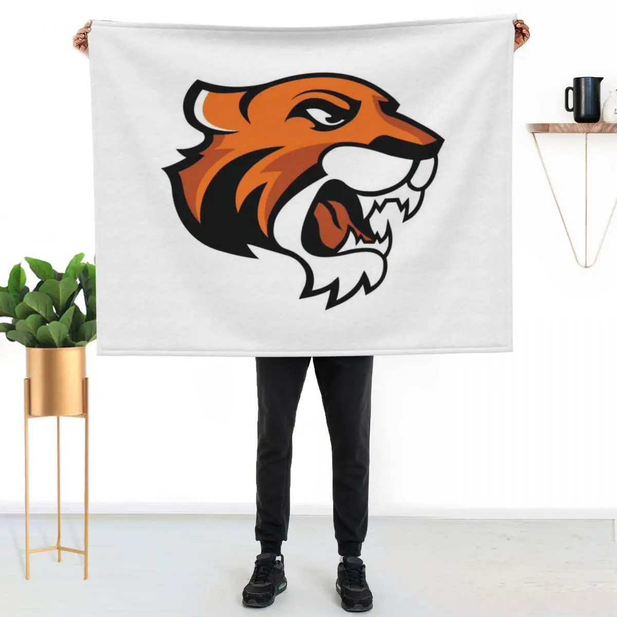 Doane College tigers Throw Blanket Single Summer Beddings Shaggy Cute Blankets