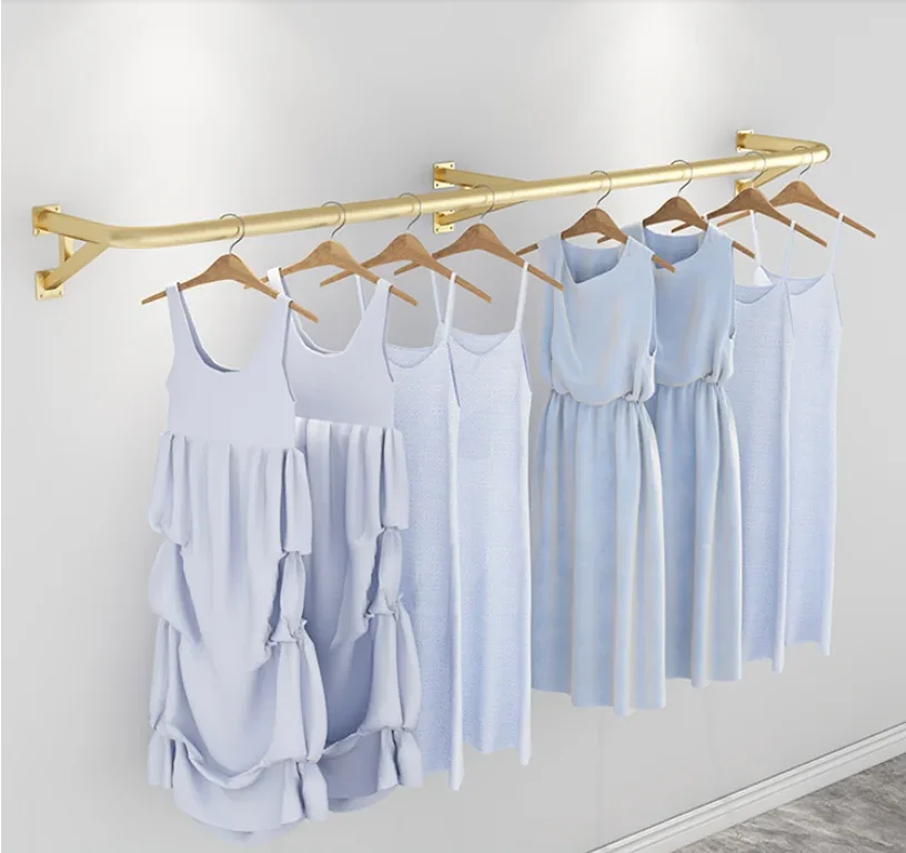 

Wall mounted clothes rack on display rack of clothing store special women's wear wall mounted clothes rack for clothes rack