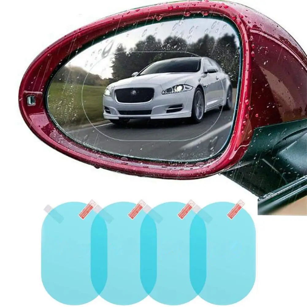 2pcs Universal Anti-Fog Anti-glare Rainproof Car Tuning Rearview Mirror Trim Film Cover Exterior Parts Car Glass Accessories