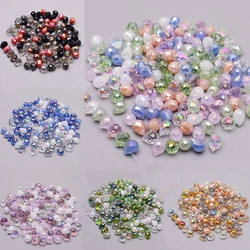 Multiple colors Crystal Strawberry Beads Cross Hole 8mm Faceted Crystal Glass Beads Loose Spacer Beads for Jewelry Making DIY
