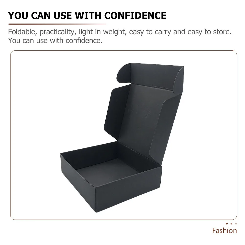 Boîtes d'expédition noires, 24 pièces, installation facile, rangement pratique pliable, emballage mobile, coffrets de rangement, étuis noirs