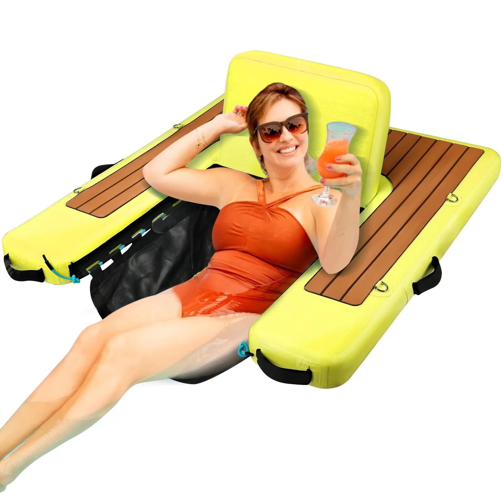 

Inflatable Float Water Chair Inflatable Pool Lounger Hangout for Water Leisure