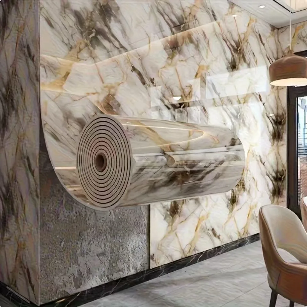 

Imitation Ceramic Tile Marble Wall Self-adhesive Wall Decoration Wallpaper Bedroom Background Wall Kitchen Bathroom Stickers