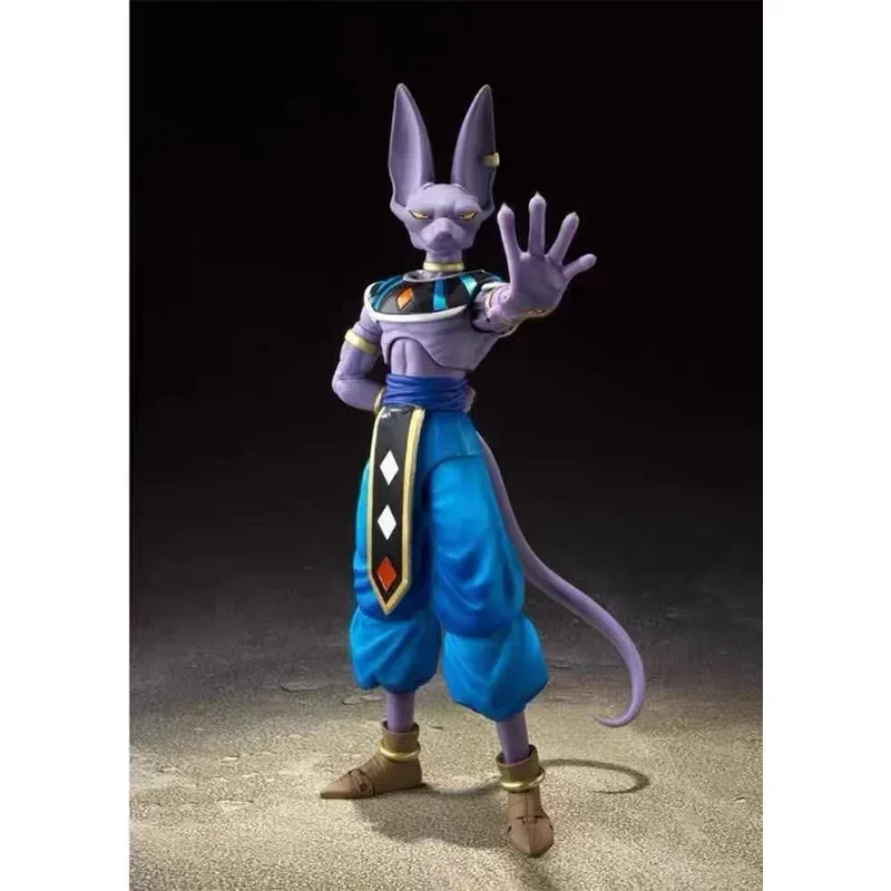 Bandai-Figura de Ação Original SHF Dragon Ball Anime, Super Beerus Limited, PVC Modelos Colecionáveis, Presentes de Férias, Em estoque