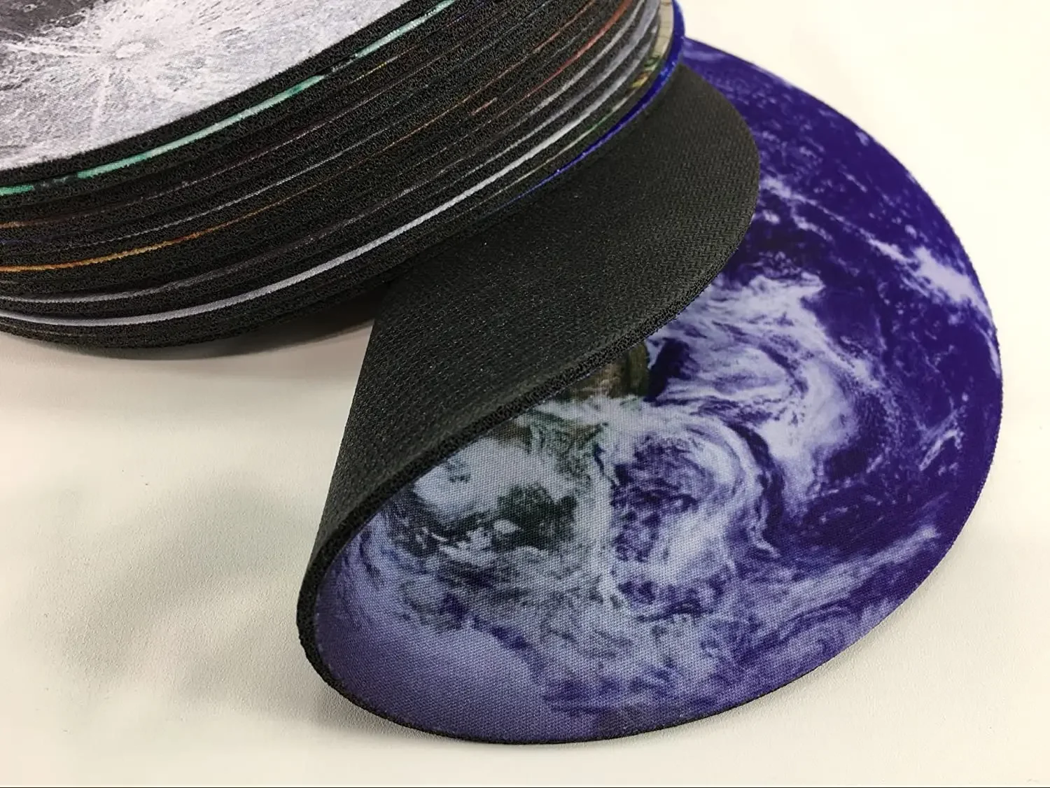 Galaxy Cat Round Mouse Pad Galaxy Hipster Cat Wear Color Sunglasses Mousepad Round Non Slip Rubber Mouse Pad Gaming Mouse Pad