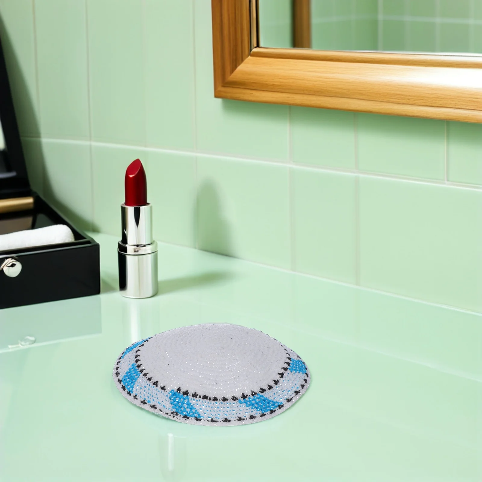 Yemenite Hand-Knitted Jewish Skullcap Breathable Lightweight Prayer Hat for Men Daily Wear Israeli Style