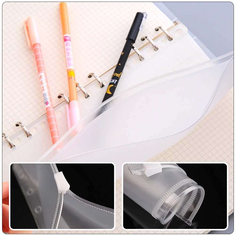 

Extra Thick PVC Zipper Folder Waterproof Document Organizer Reusable File Bag for Office Home Travel A6 Size Clear Zippered