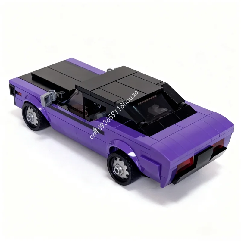293 قطعة من نموذج سيارة خارقة لأبطال مدينة العضلات الكلاسيكية MOC فكرة أطفال ألعاب أعياد الميلاد هدايا عيد الميلاد الإبداعية
