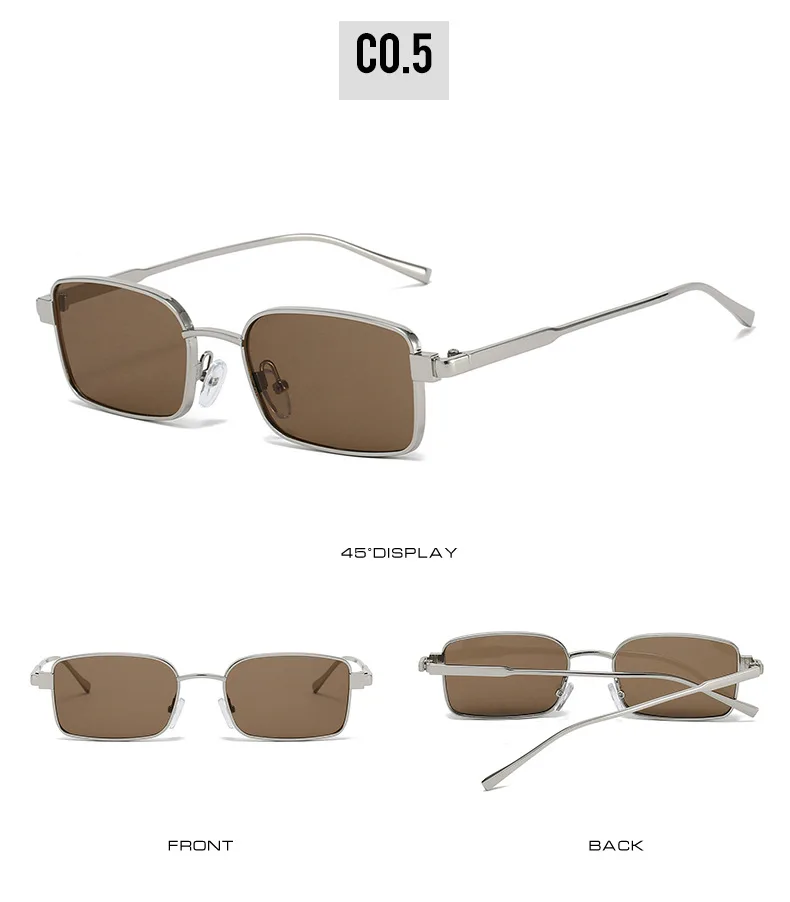 2025, vereinfachte rechteckige Sonnenbrille für Herren und Damen, Y2K-Legierung, Uv400, lässig, modisch, neue Sonnenbrille – Detail 11