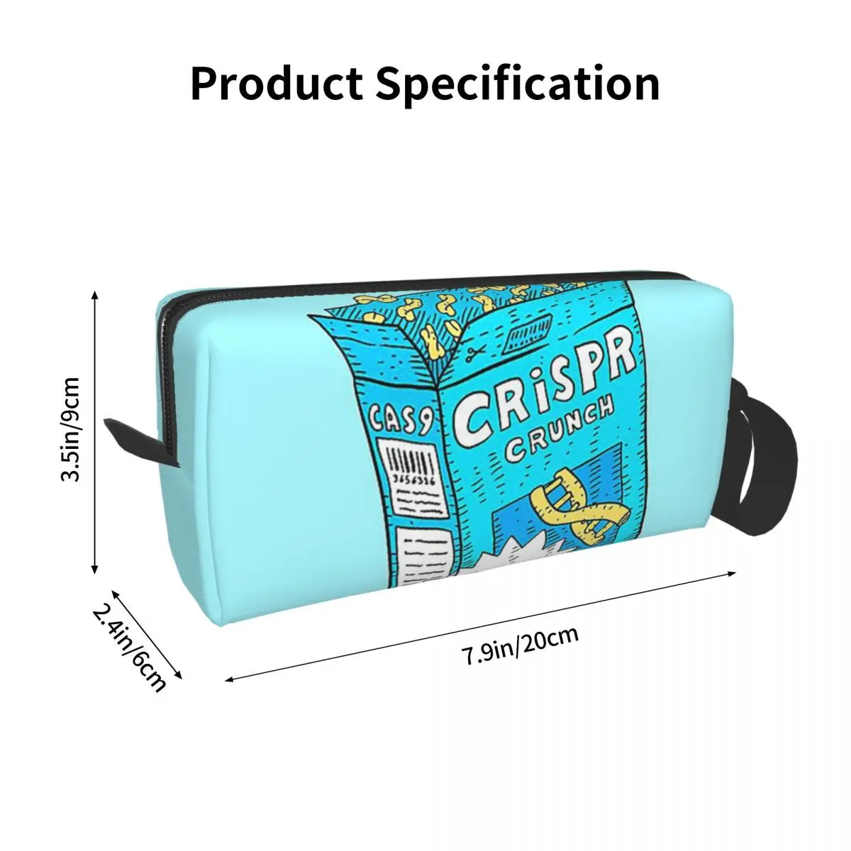 Crispr Cas9 Gene Editing Science Cereal Dna Pencil Case for Boys Girls Pen Box Pencil Bag Stationery Supplies Organizer Pouch