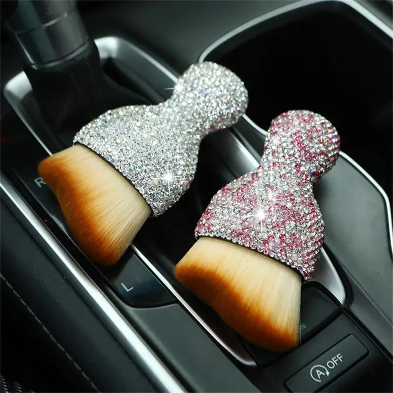 

Car Interior Cleaning Brush Conditioner Air Outlet Soft Fur Clean Brushes With Shells Crevice Dust Removal Detailing Brush Tools