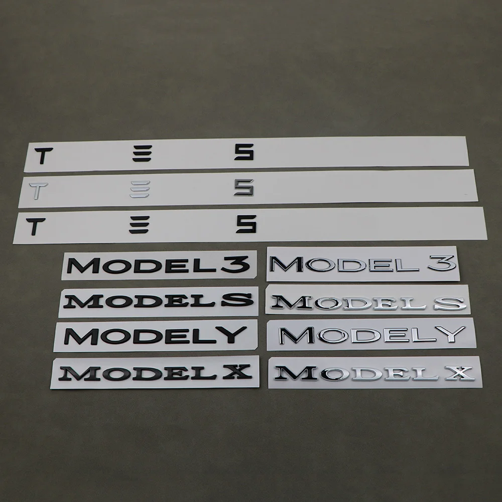 

Для Tesla Model 3 Model Y S X буквы для заднего багажника автомобиля Наклейка цветной логотип Abs Аксессуары Специальное украшение цветная отделка