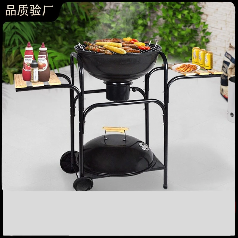 Cross-border 18-inch Apple  BBQ Grill Outdoor Camping  Wholesale Courtyard BBQ Multi-functional Barbecue