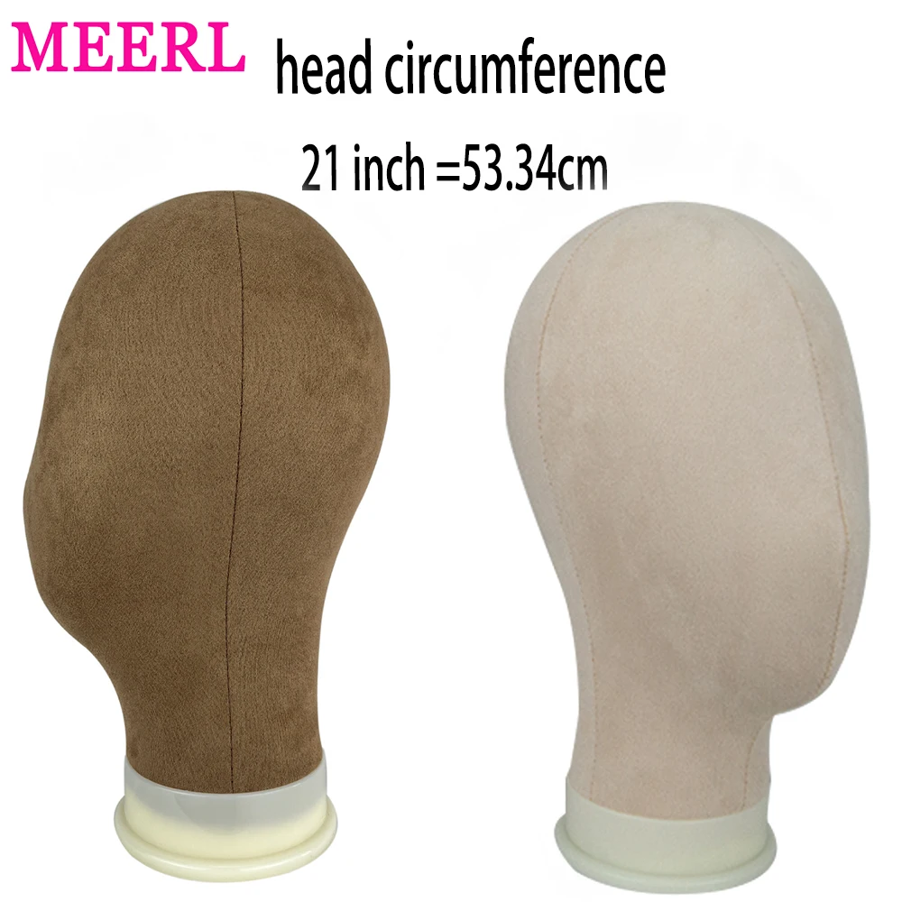 21/22/23''Training Mannequin Head Canvas Head For Wigs Making Display Wig Hair Brush With T Pin Wig Install Kit Tripod Wig Stand