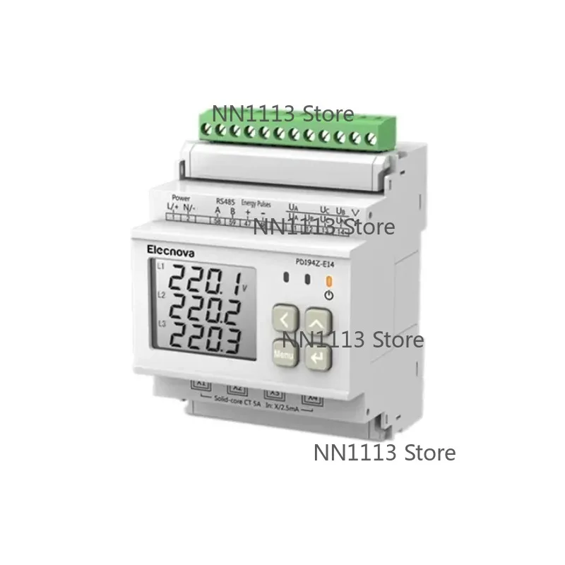 Split Core CT Input Lora Comm Din Rail Multi-Functional Energy Meter