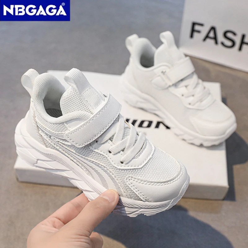 White Sport Kids Sneakers Boys Casual Shoes Mesh Breathable Children Girls School Walking Shoe Non Slip Tenis Sneaker Size 28-39