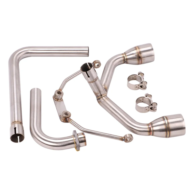 For Honda MSX125 MSX 125 M3 MSX125SF Motorcycle Exhaust Systems Front Middle Link Pipe Modify Double Hole Escape Connect Muffler