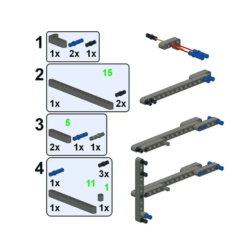 MOC-94474 & MOC-94468 & MOC-38535 & MOC-38329 rc ausziehbarer Ackers chlepper mit quadratischer Ballen presse Set Bausteine Spielzeug Set