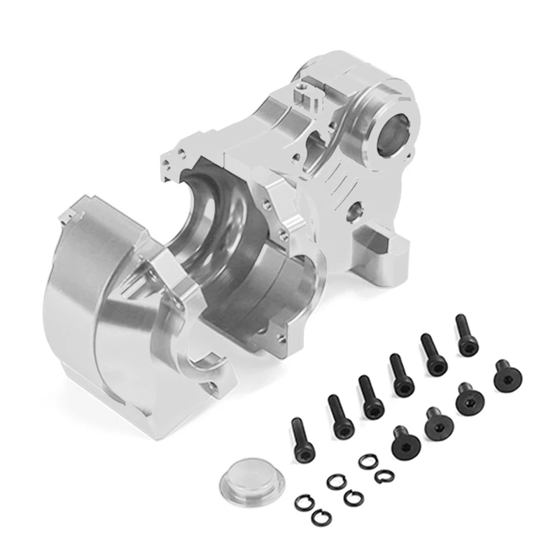 

CNC Metal Three Sections Fission Diff Gear Box Set Fit For 1/5 HPI ROFUN BAHA ROVAN KM BAJA 5B 5T 5SC Toys Parts ,Silver