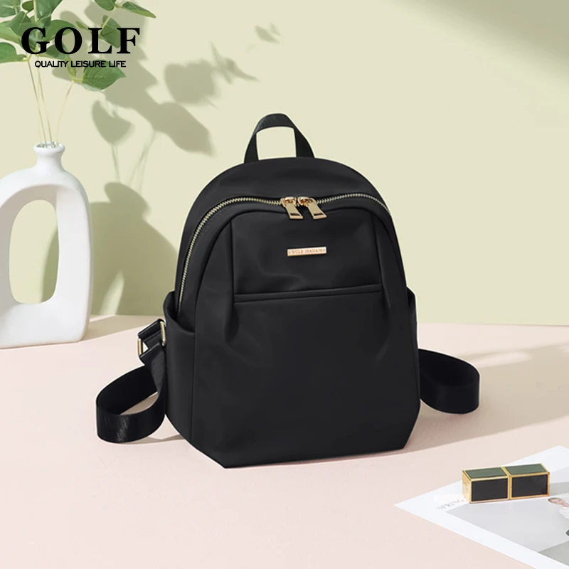 GOLF Green Backpack Small Women Black Backpack Bags Simple Elegant Oxford Back Pack Fashion Shoulder Bags Cheap Woman Bag Deals