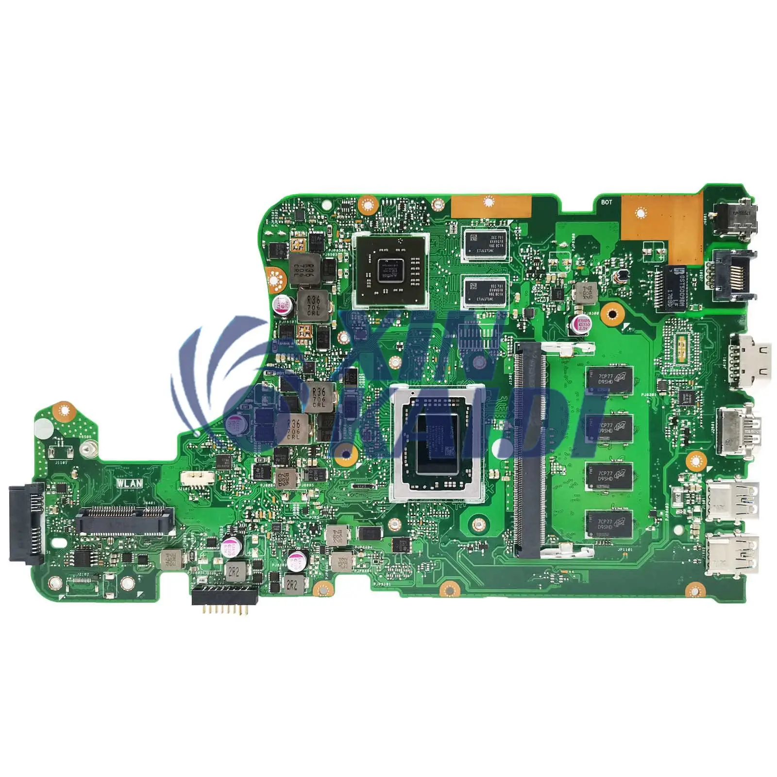 Notebook Motherboard for Asus X555D X555DG X555DA X555YI Laptop Motherboard With E1 E2 A10 FX-8800P RAM 2G 4G 8G-RAM