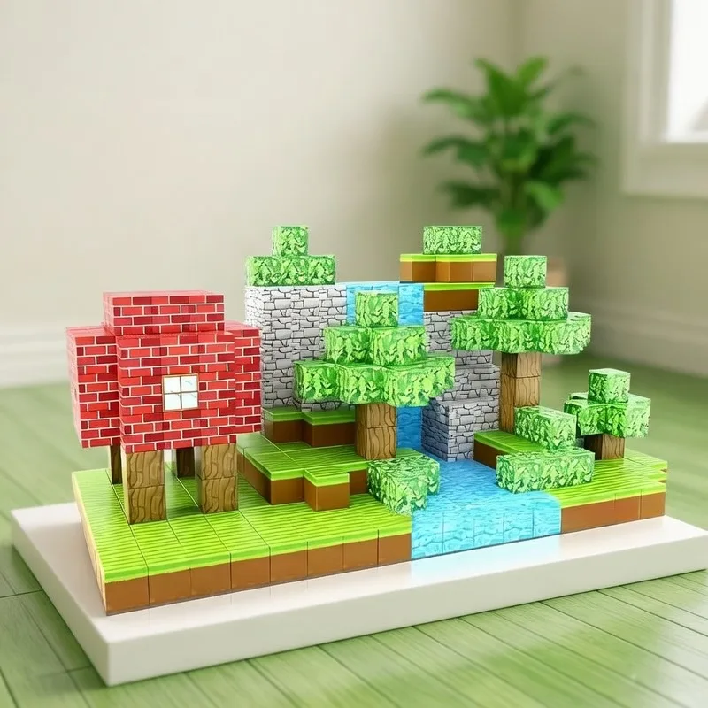 

Магнитные конструкторы STEM: Наборы для сборки мини-мира, нетоксичные магнитные блоки-головоломки, подарки к праздникам