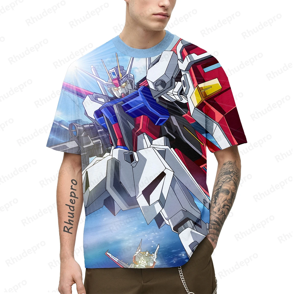 Camiseta extragrande de impressão 3D feminina e infantil, anime japonês, cosplay, top grande, modelo 2024