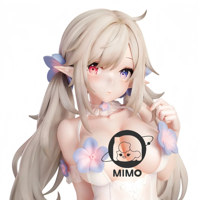Pure white elf cute girl animation two-dimensional artwork desktop ornament chassis model collection gift