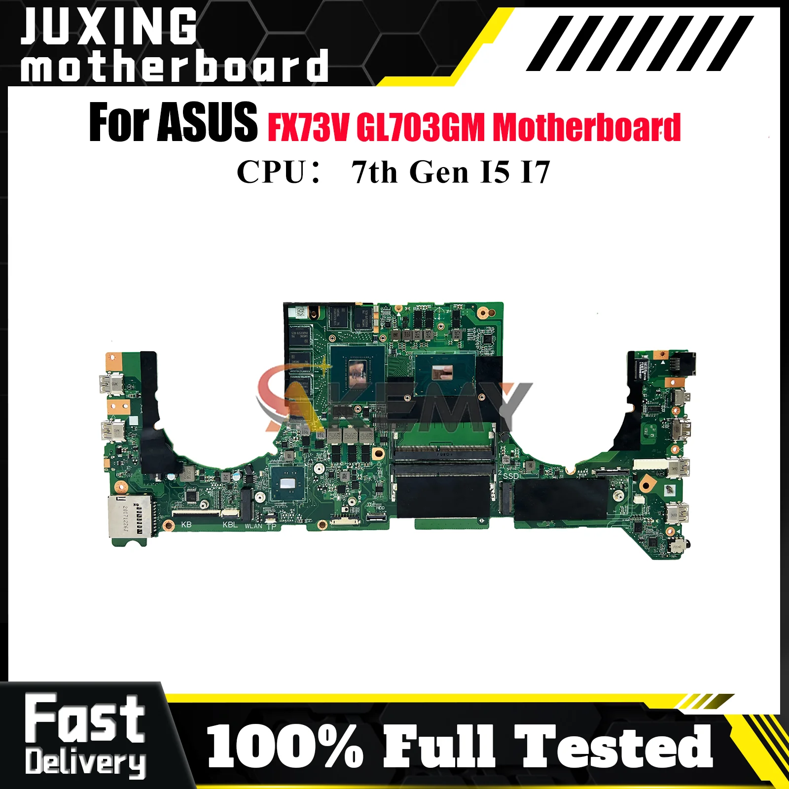 

GL703VM Laptop Motherboard For ASUS ROG Strix GL703V FX73V GL703GM Notebook Mainboard With I5 I7 CPU 100% tests OK fast shipping