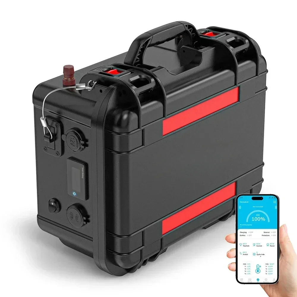 

Excellent Top Quality Capacity.Li 24V 100Ah Lifepo4 Battery Pack Rechargeable Solar Battery 24V 70AH With PD BMS For RV Boat Mot