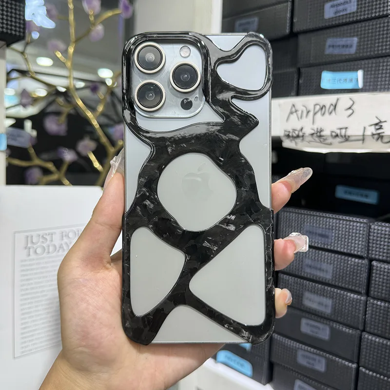 

Для iPhone15Promax, карбоновое волокно, искусственная ковка, новый 15pro, защитный стиль, мужской стиль