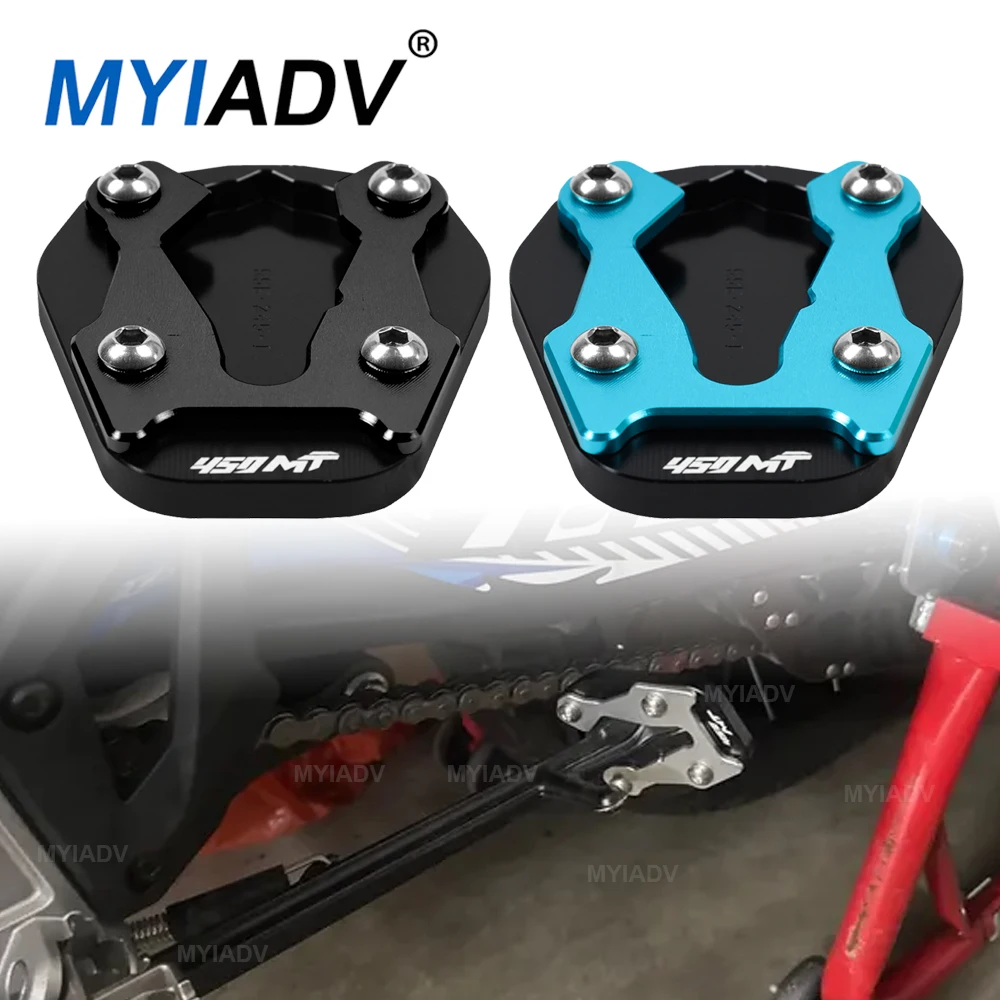 

Motorcycles Kickstand Extension For CFMOTO 450MT MT450 CF 450 MT 2024 2025 Foot Side Kick Stand Enlarger Plate Pad Accessories