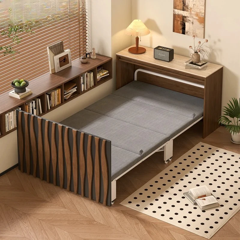 Solid wood foldable bed sheet, home study, new invisible bed, desk integrated dual-purpose 2026 new 9CH41