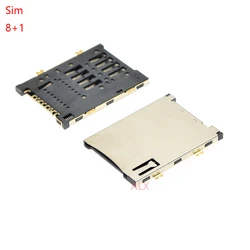 1/2/5PCS Sim Card Socket 8 + 1P 9 Pin Sim Card Holder Selft Push Type Connector For Tablet PC Router Tray Reader Module Slot