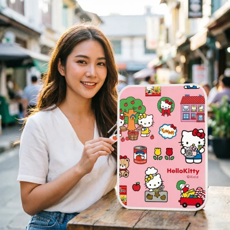 

Сумка для хранения в мультяшном стиле Hello Kitty Kuromi, 10, 11, 12, 13, 14, 15 дюймов, сумка для планшета из искусственной кожи, сумка-чехол для ноутбука Macbook, подарки для студентов на праздники