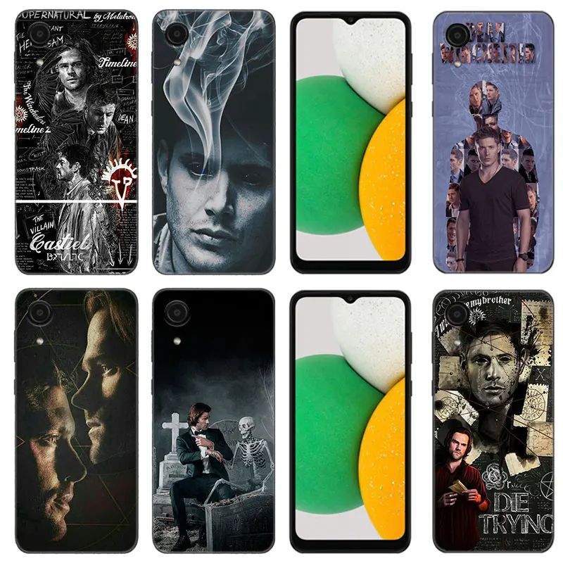 Supernatural Phone Case For Samsung Galaxy A01 A03 Core A04 E A02 A05 A10 A20 A21 A30 A50 S A6 A8 + A7 2018 Black Silicone Cover