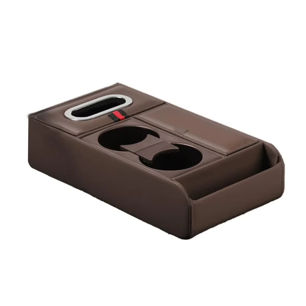 مسند ذراع السيارة صندوق تخزين زيادة وسادة الأنسجة صندوق كوب الماء حامل متعدد الوظائف صندوق تخزين السيارة الفاخرة وحدة التحكم مسند الذراع الوسادة