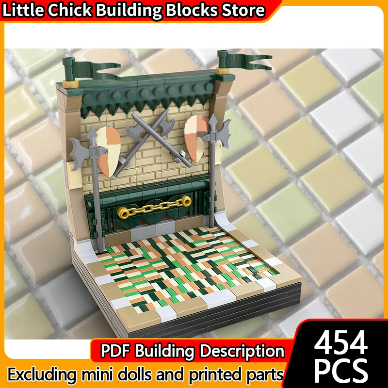 

Street View Model MOC Building Bricks Display Stand With Tile Floor Modular Technology Children Holiday Gifts Assemble Toys Suit