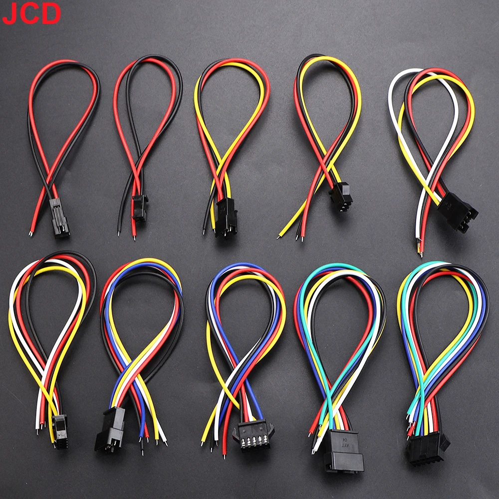 2 3 4 5 6 Pin LED Streifen JST SM Stecker männlich oder weiblich Adapter Stecker JST Stecker Terminal mit 15 cm 22AWG Draht für Lichtleiste – Detail 2