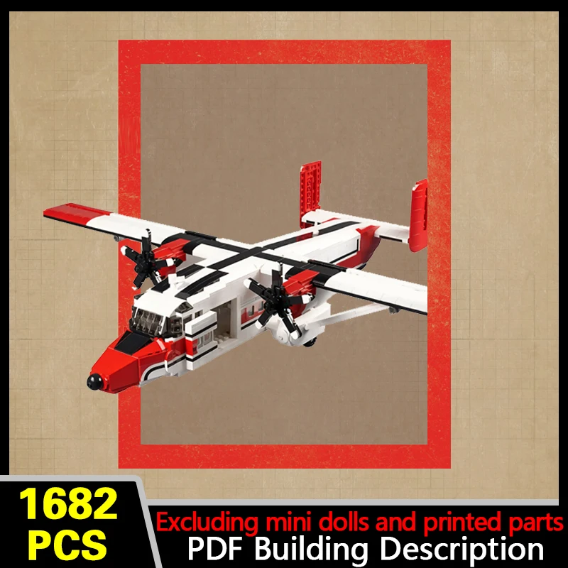 C-23B Forest Service Transport Model MOC Building Bricks War Equipment Modular Technology Gifts Holiday Assemble Children Toys