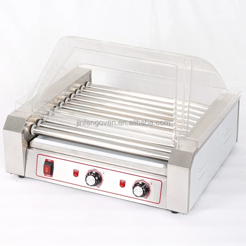 Electric full-automatic roller sausage / hot dog baking machine for hot sale canteen