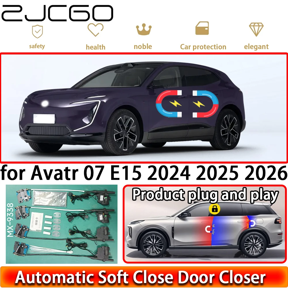 ZJCGO for Avatr 07 E15 2024 2025 2026 OEM Soft Close Door Kit Power Closing Latch System Auto Pull Door Easy Close Plug & Play