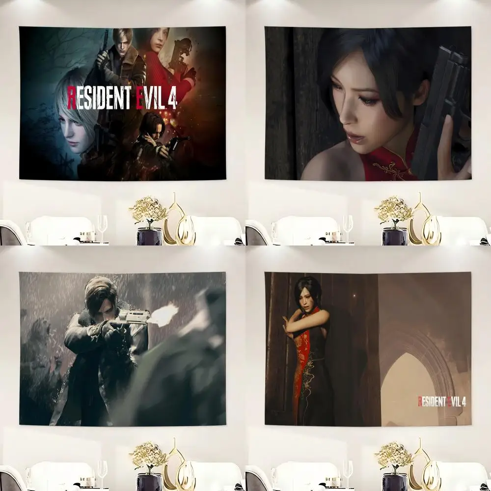 Fashion Game girl Anime R-Resident Evil Tapestry Soft Lightweight Wall Art Decor for Living Home Room Bedroom