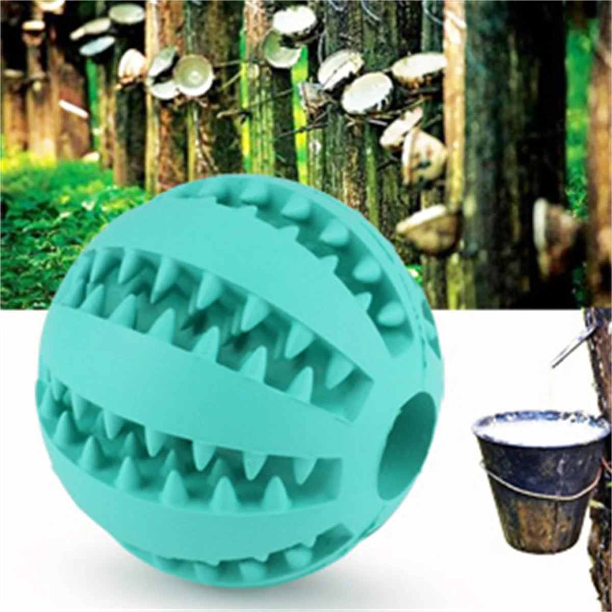 Natural Rubber Pet Dog Toys Dog Chew Toys Tooth Cleaning Treat Ball Extra-tough Interactive Elasticity Ball5cm for Pet Products