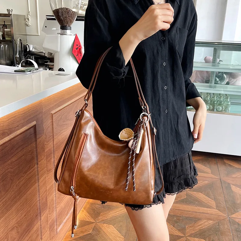 جديد خمر ركاب حقيبة المرأة سعة كبيرة حمل حقيبة كتف متعددة الوظائف حقيبة ظهر عصرية غير رسمية محفظة كروسبودي #4